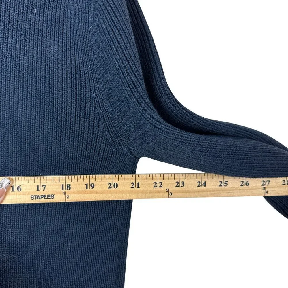 Banana Republic Men’s Navy Quarter-Zip Knit Sweater Classic Preppy L‎